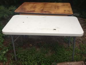 July 30-Plastic Folding Table and Wood Folding Table