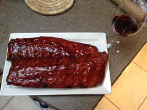 Finished Ribs with Red Wine