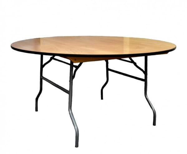 66 Inch Round Wood Table