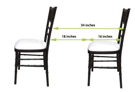 How Far Apart Should Chiavari Chairs Be?