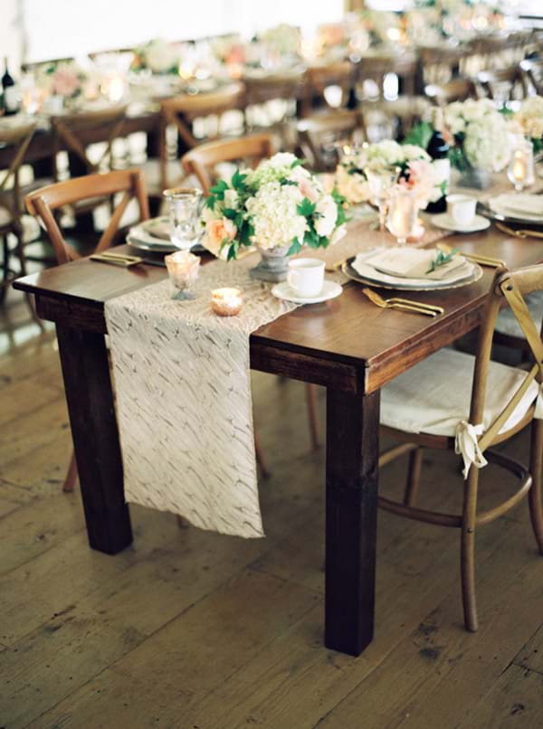 Cross Back Chairs with Cushions with Harvest Tables