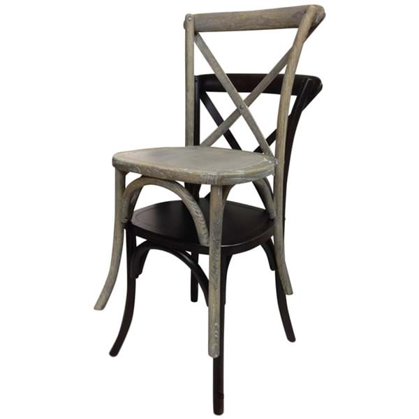 Cross Back Chairs Stack