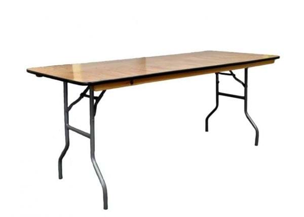 8ft Wood Folding Table, 8 foot folding table