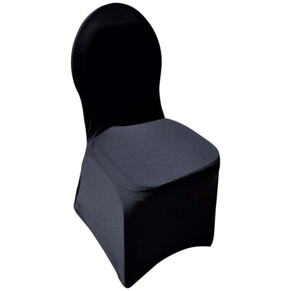 Black embossed spandex banquet chair covers