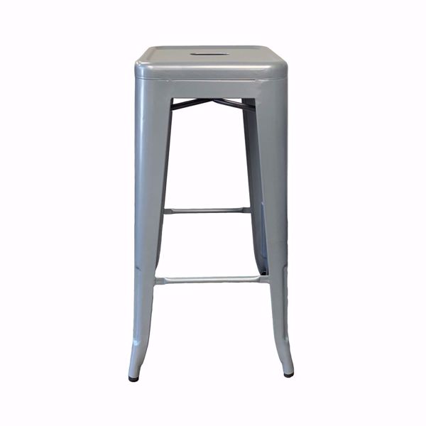 Picture of Industrial Metal Bar Stool - Powder Coated Silver - Lot of 40